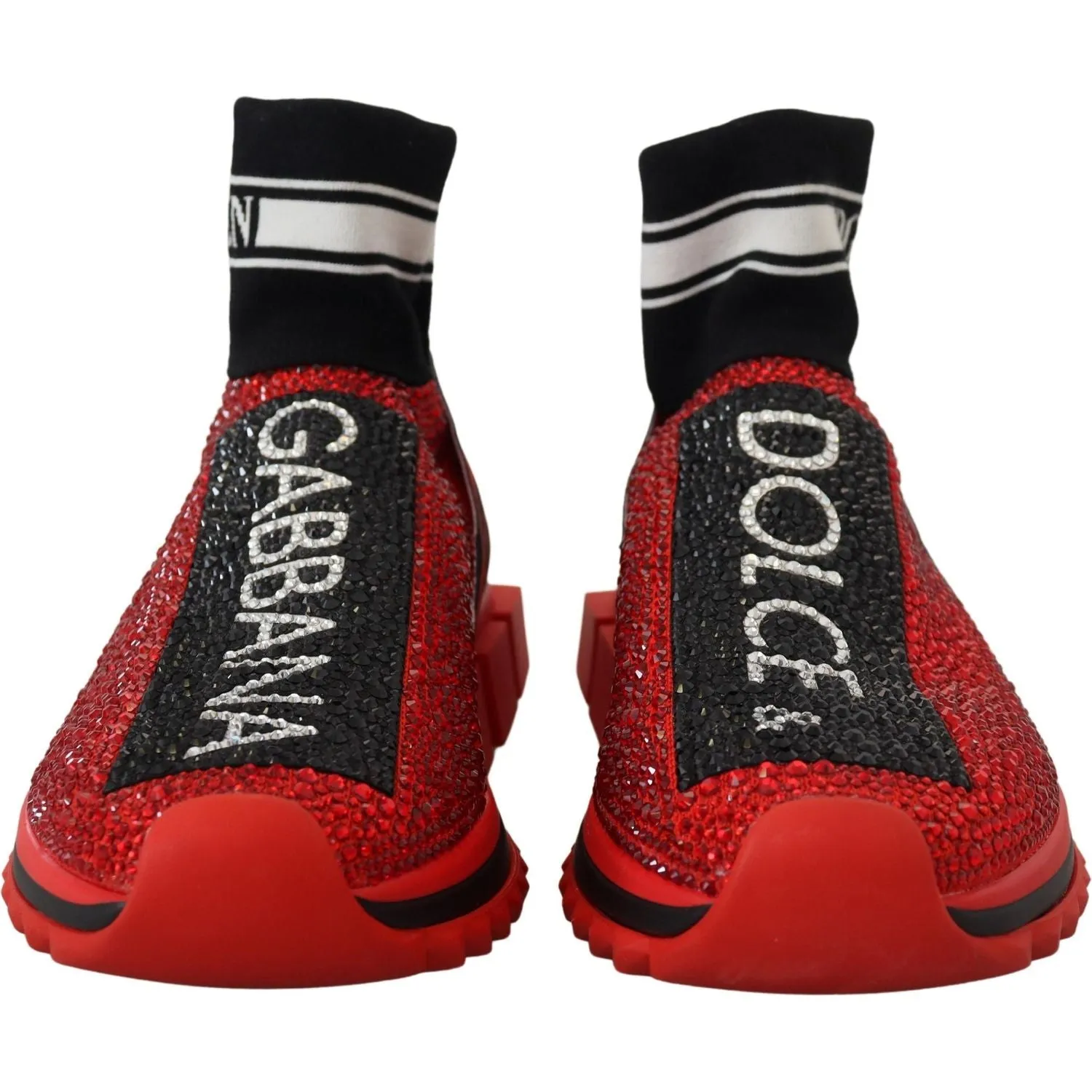 Dolce & Gabbana Exquisite Red Sorrento Slip-On Sneakers