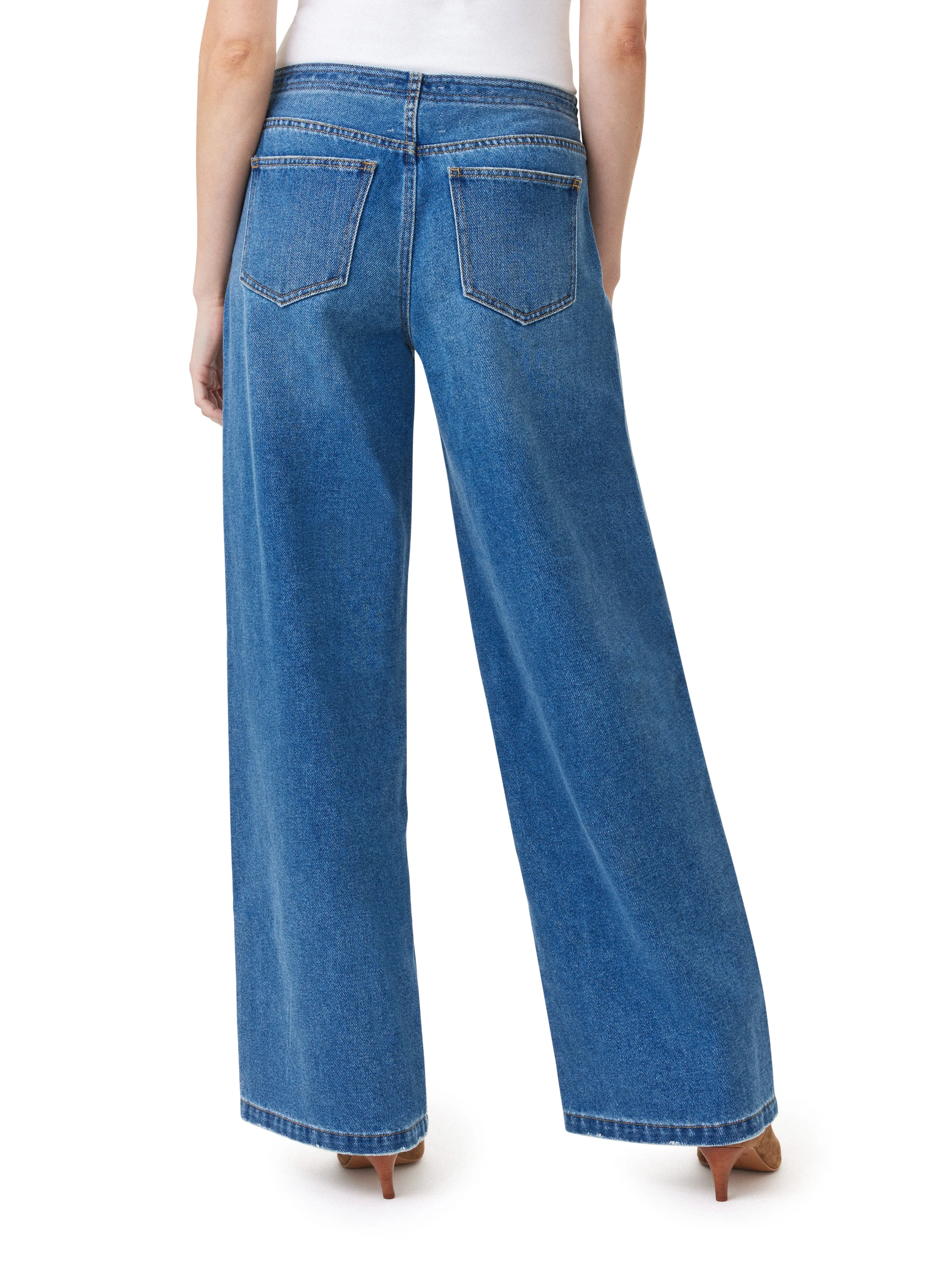 Drawstring Wide Leg Jeans