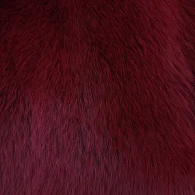 Dyed Norweigan Blue Fox Fur - Burgundy