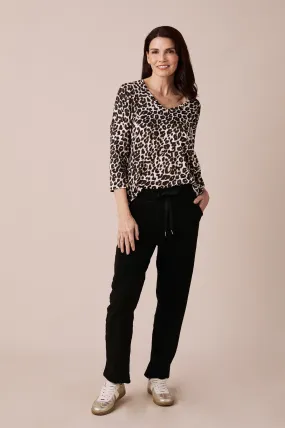 Erica Essential Long Sleeve Top Animal Print