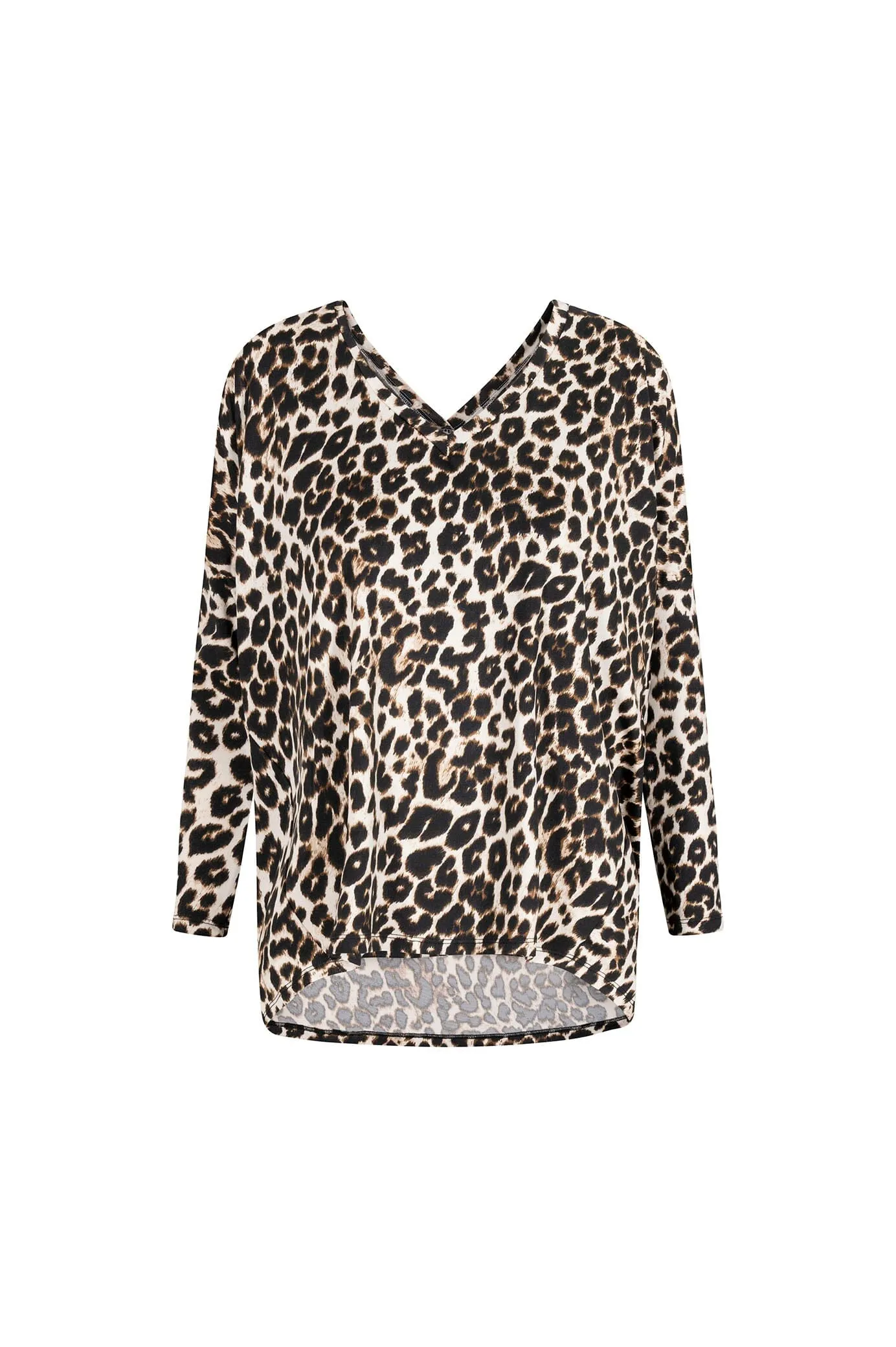 Erica Essential Long Sleeve Top Animal Print