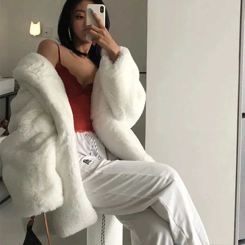 Fashionkova Navie Super Thick Fur Coat