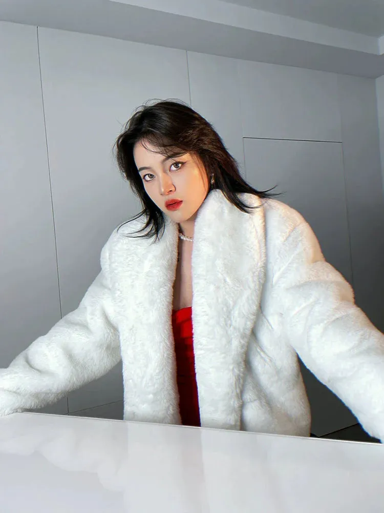 Fashionkova Navie Super Thick Fur Coat