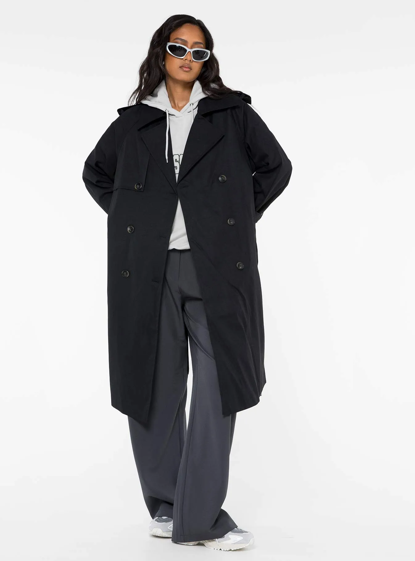 Fashionkova Westwind Trench Coat Black