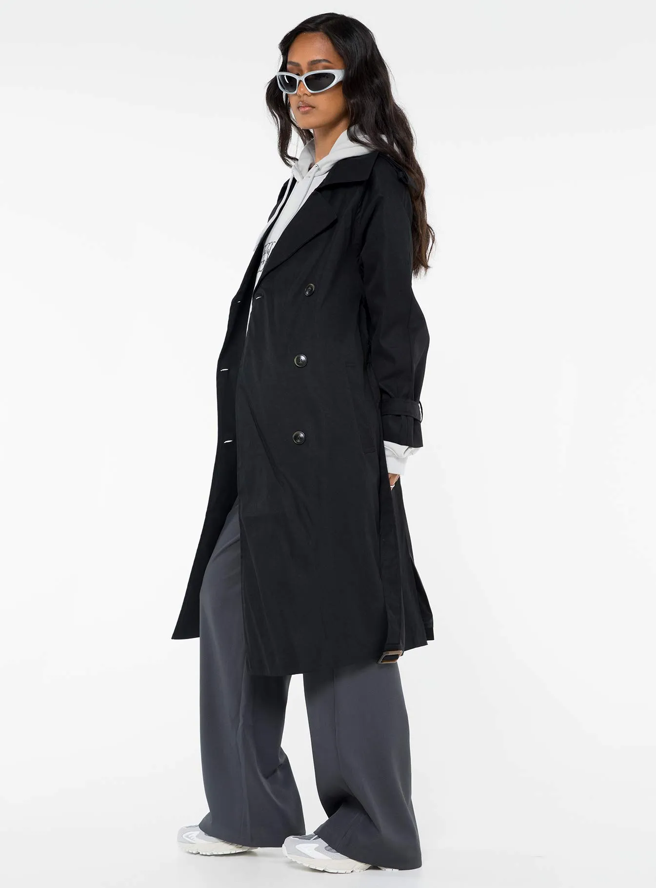 Fashionkova Westwind Trench Coat Black