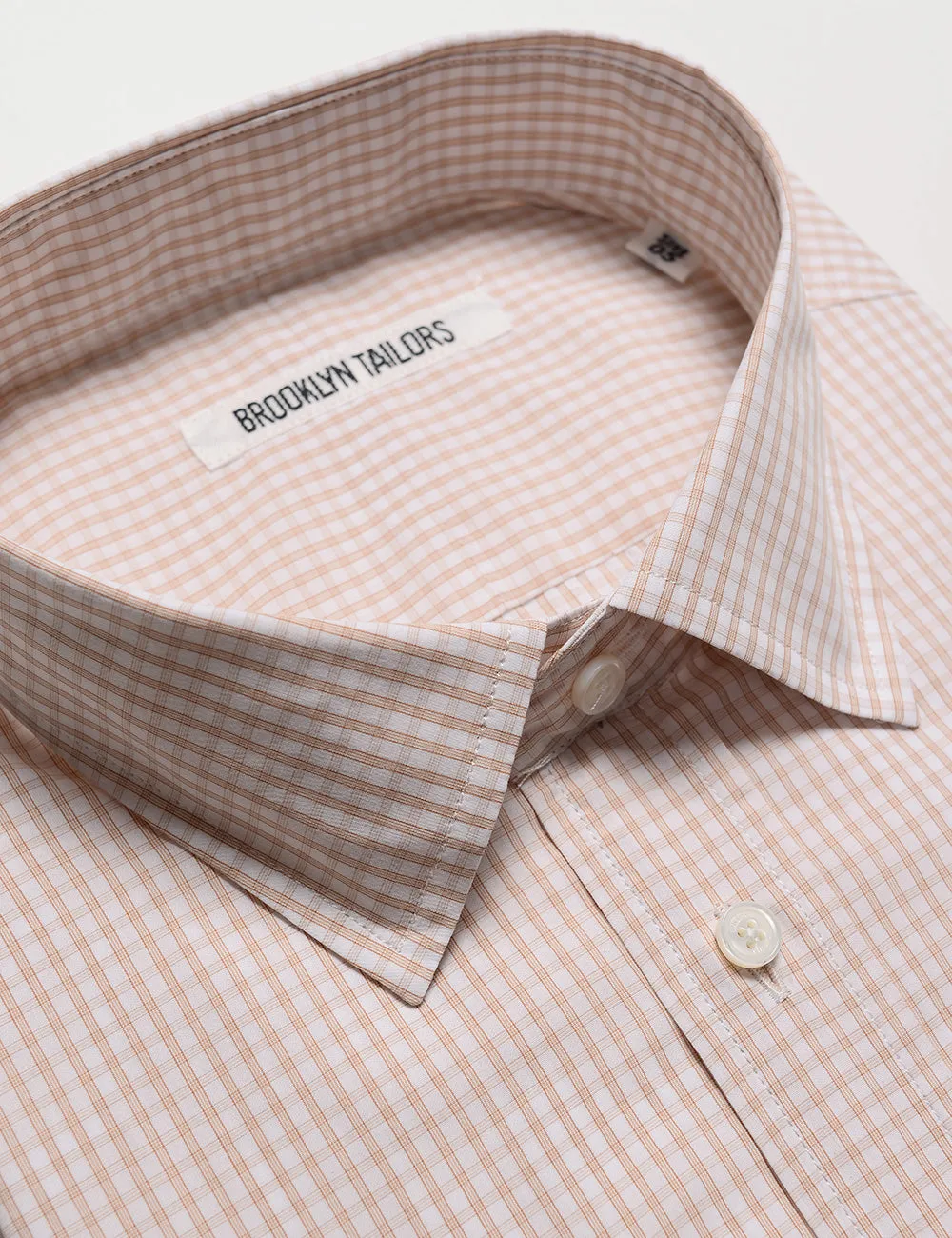 FINAL SALE: BKT20 Slim Dress Shirt in Micro Check - White / Espresso