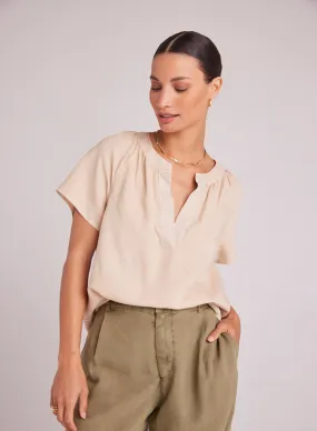 Flowy Short Sleeve Pullover - Summer Khaki