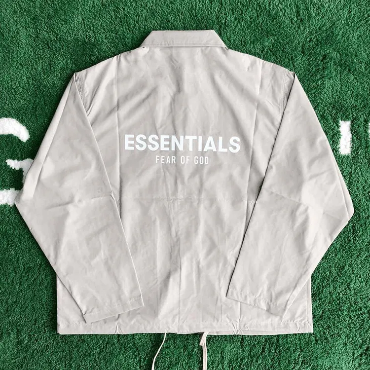 Fog Fear of God Essentials Coat Reflective Letter Coach Jacket Trench Coat Coat