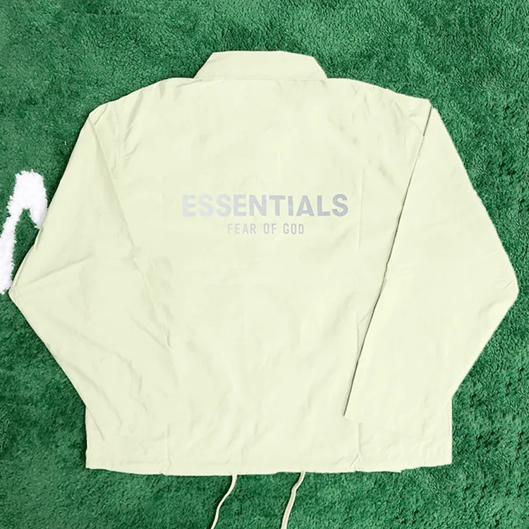 Fog Fear of God Essentials Coat Reflective Letter Coach Jacket Trench Coat Coat