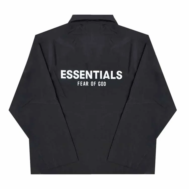 Fog Fear of God Essentials Coat Reflective Letter Coach Jacket Trench Coat Coat