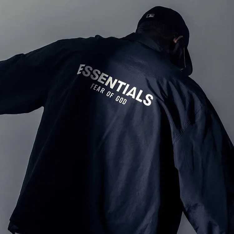 Fog Fear of God Essentials Coat Reflective Letter Coach Jacket Trench Coat Coat