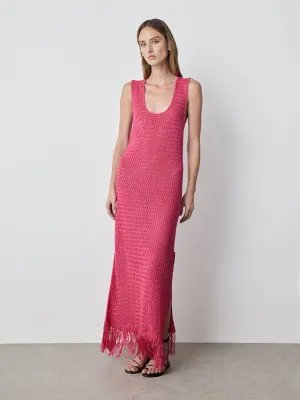 Fuschia Hand Crochet Dress