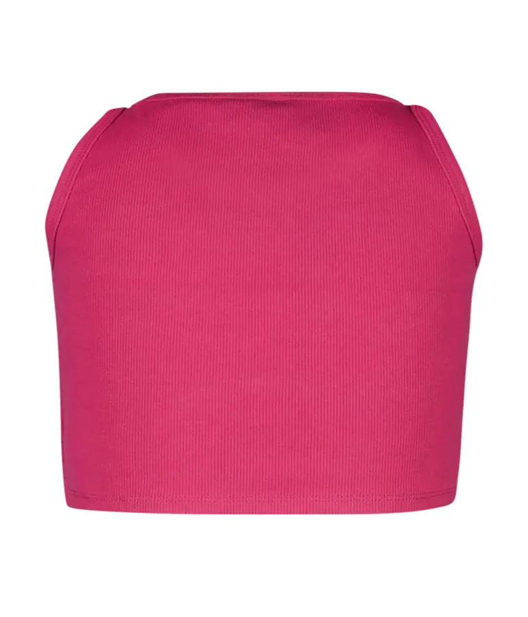 Girls Finia Cotton Crop Top - Fuchsia