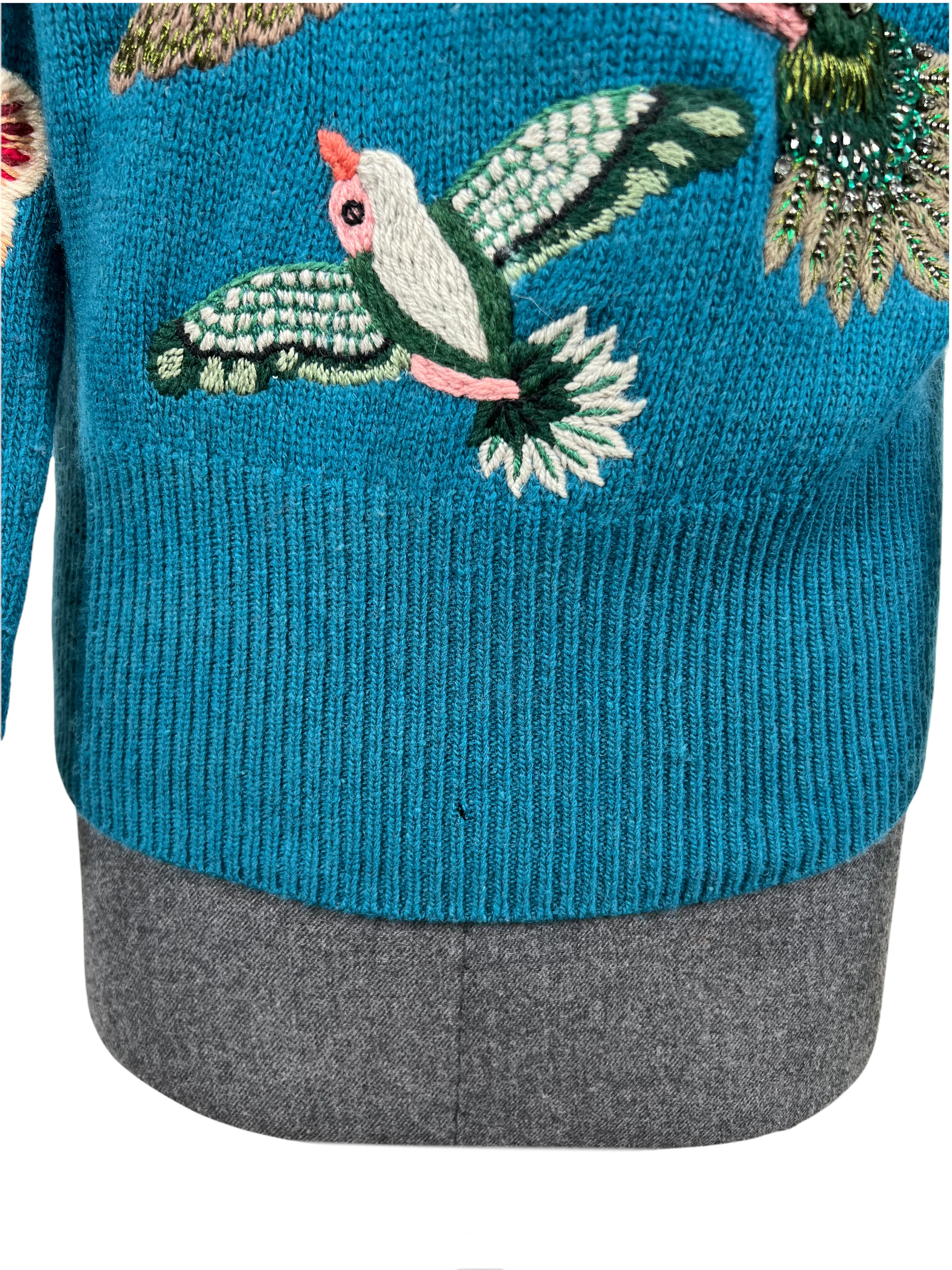 Gucci Embroidered Embellished Wool Sweater Size M