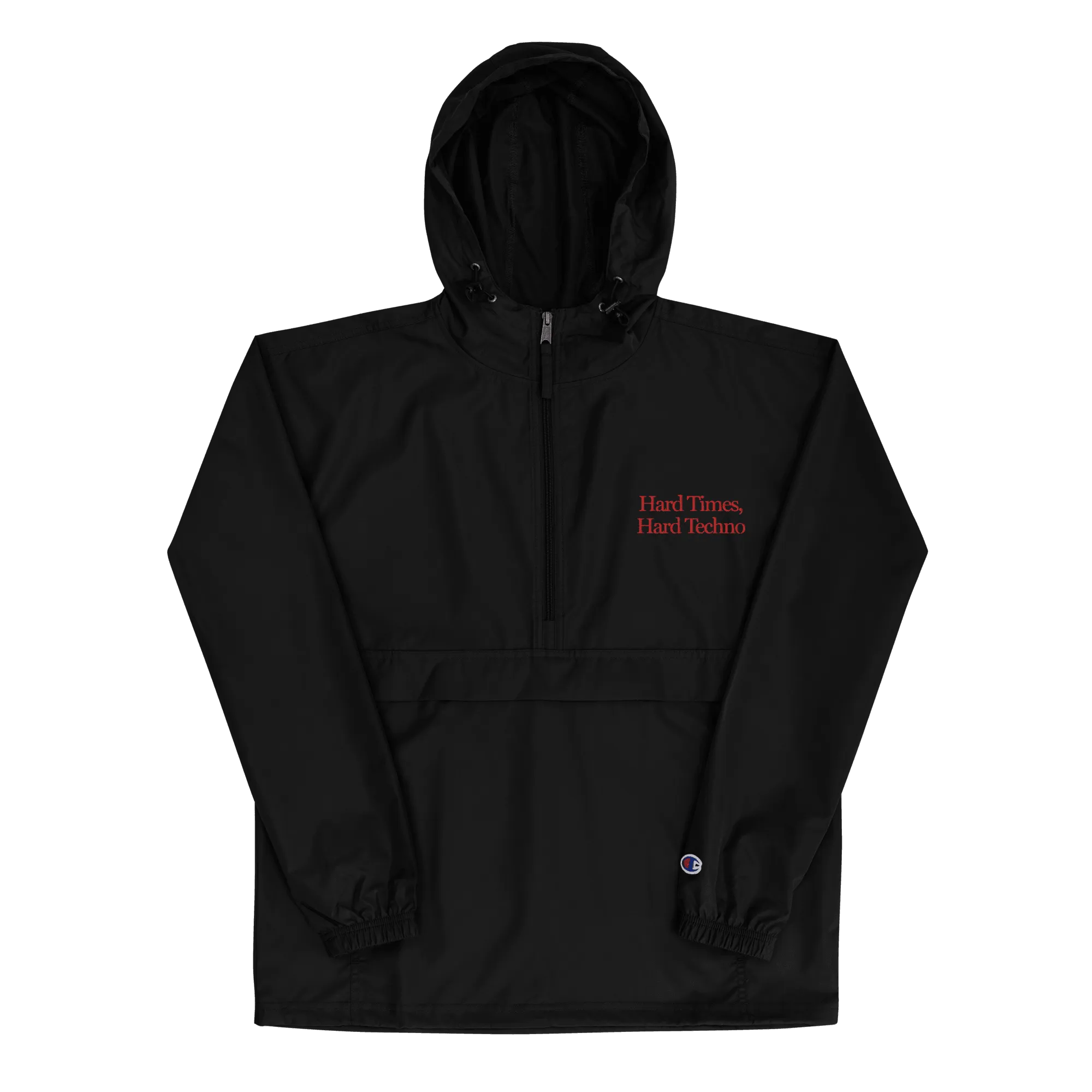 Hard Times, Hard Techno® Champion Embroidered Packable Jacket