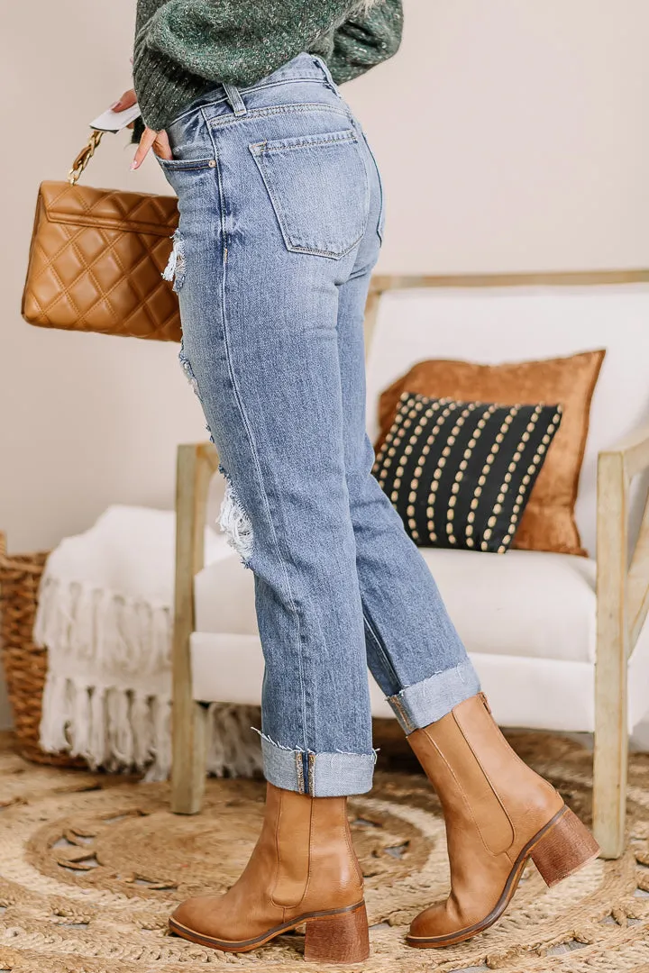 Harlem Mid Rise Boyfriend Jeans