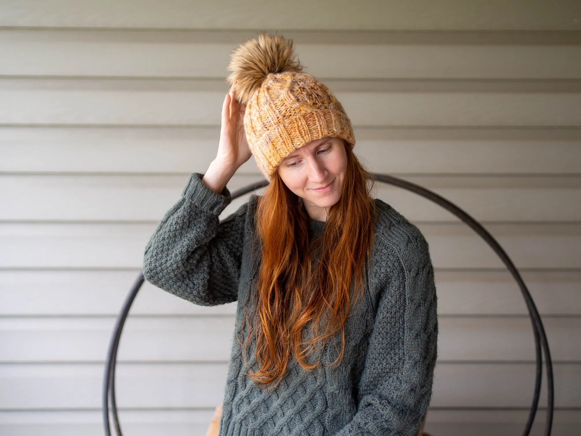 Haystack Hat Aran and Lace Knitting Pattern