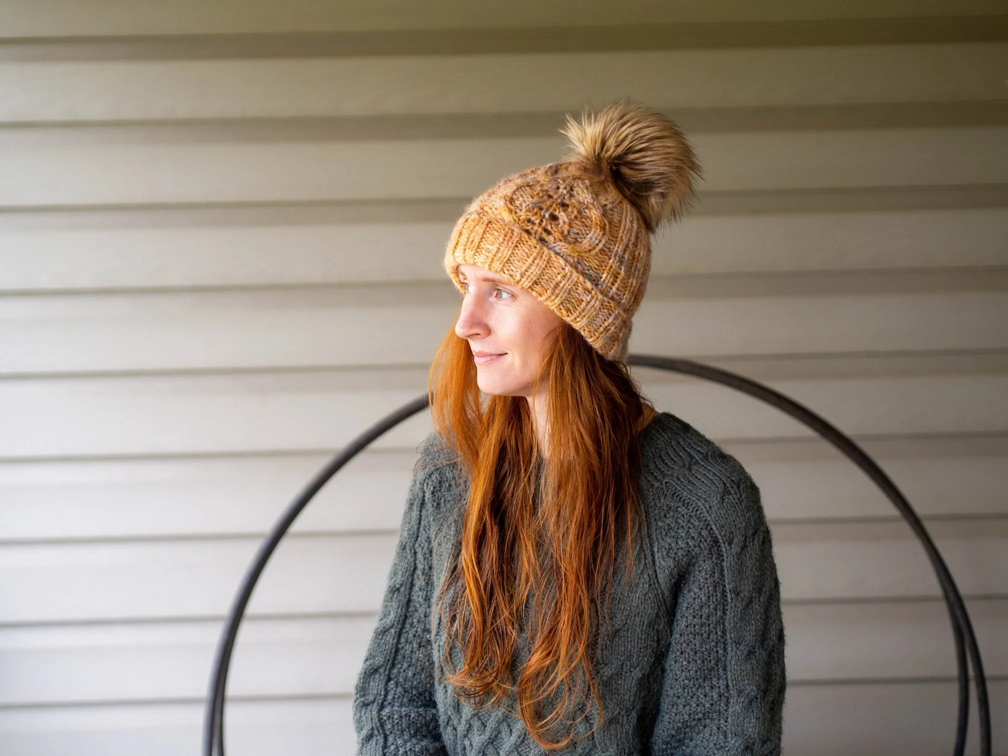 Haystack Hat Aran and Lace Knitting Pattern