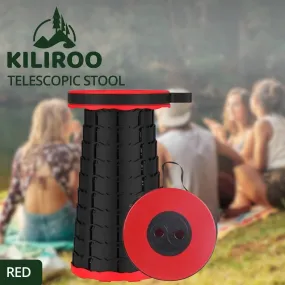 Heavy-Duty Telescopic Folding Stool, Anti-Slip - Kiliroo