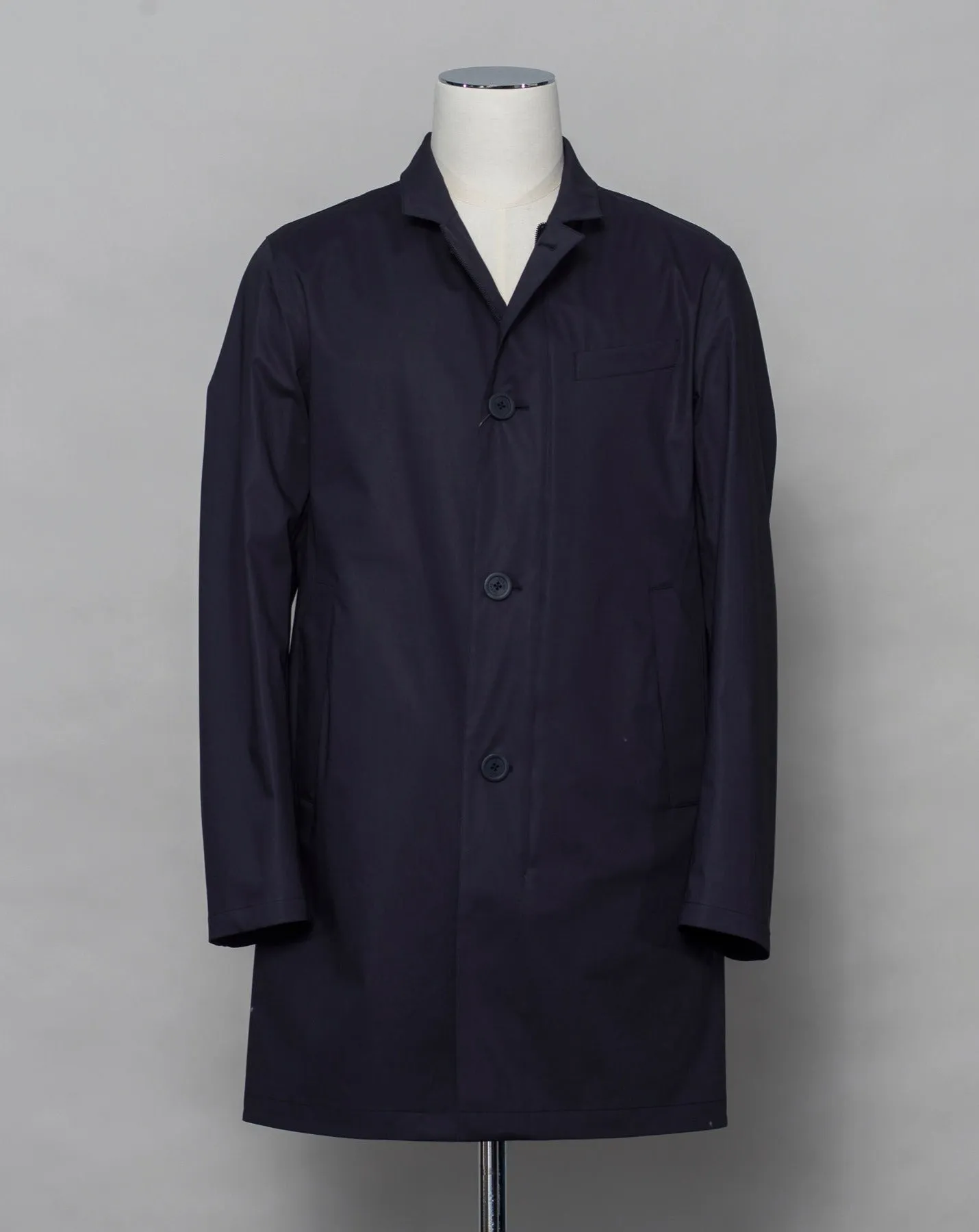 Herno Laminar 3-Layer Cotton Coat / Navy