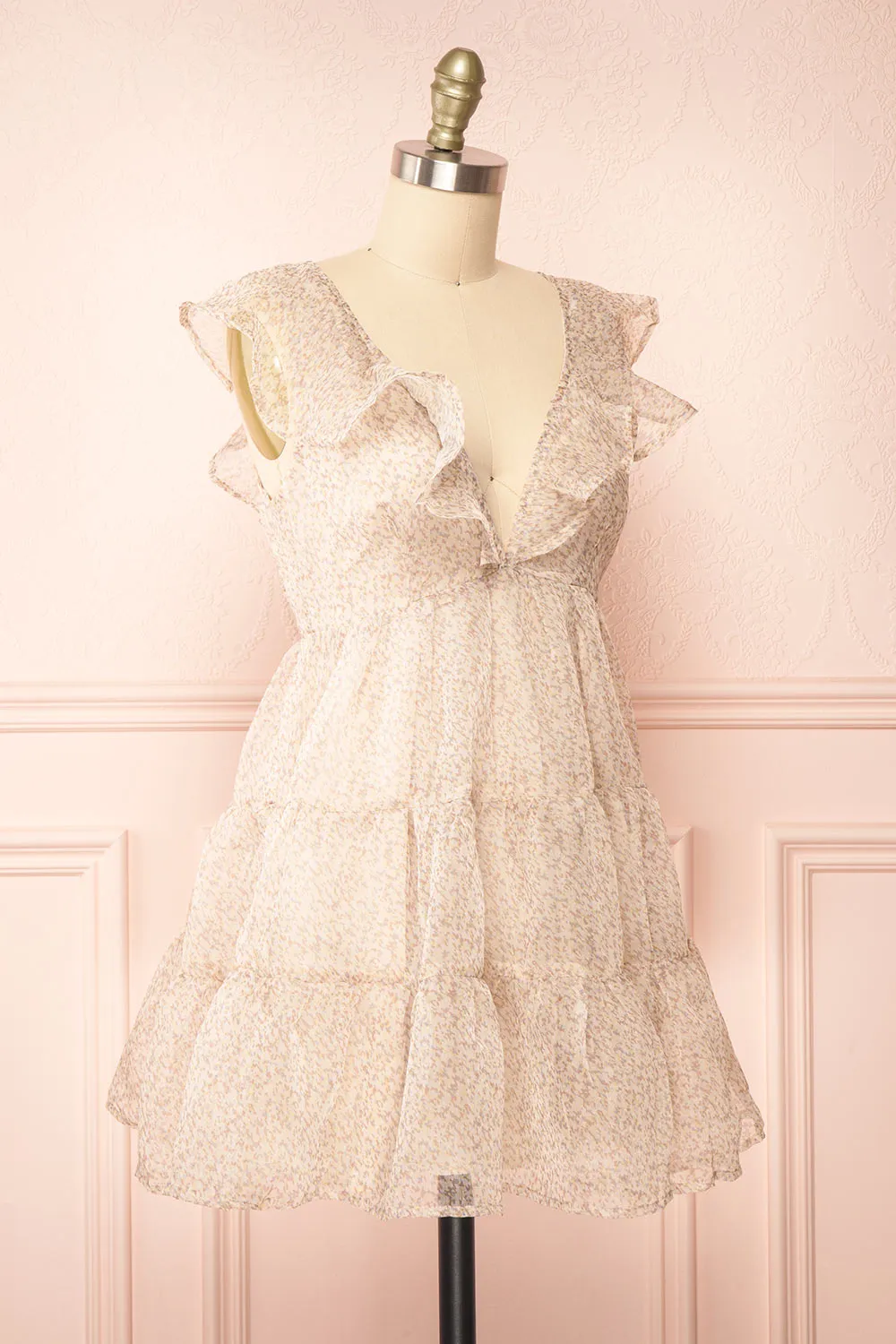 Hevenleigh | Short Tiered Dress w/ Ruffles