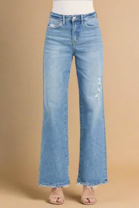 High Rise and Grind Wide Leg Jeans