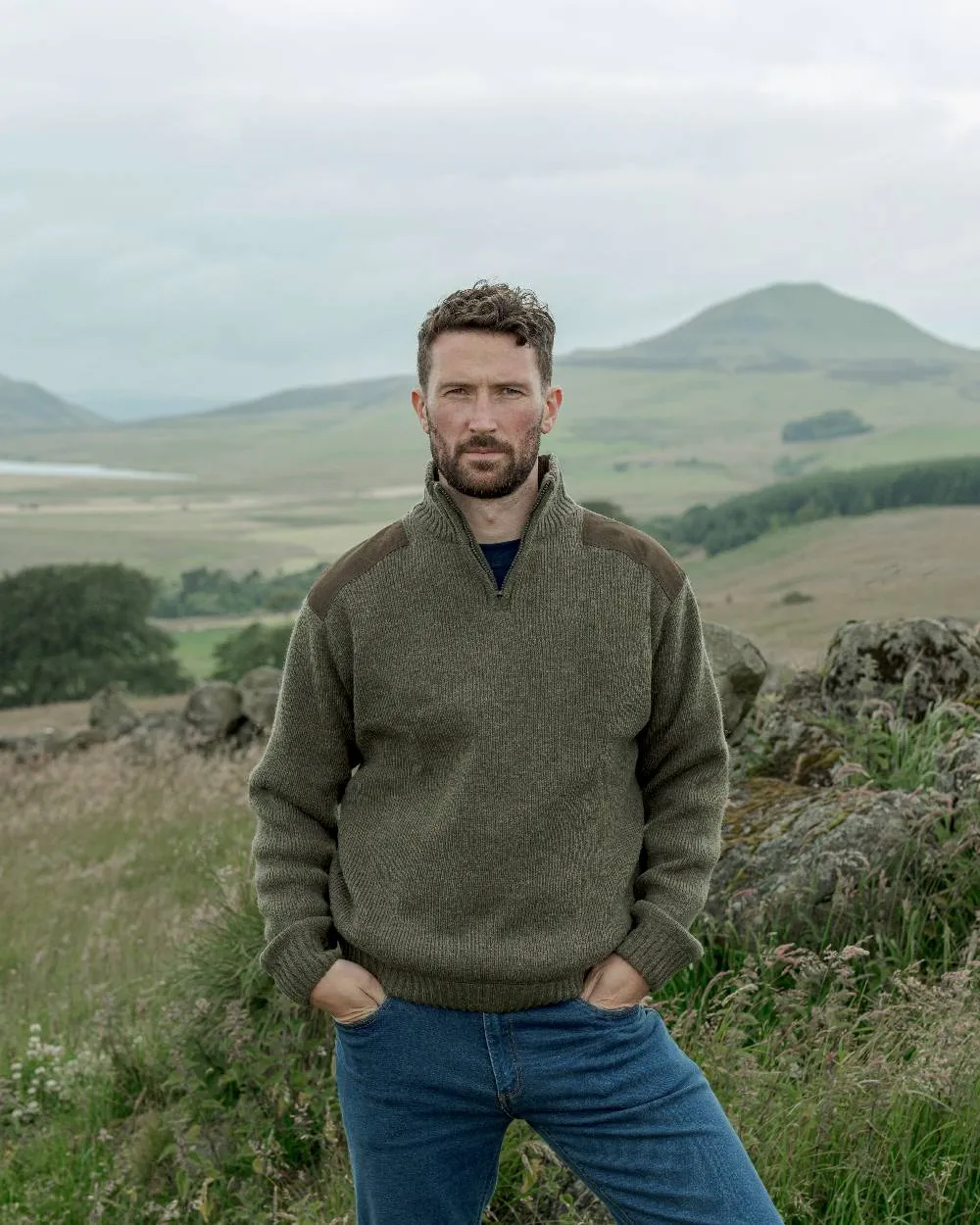 Hoggs of Fife Hebrides Zip Neck Windproof Pullover