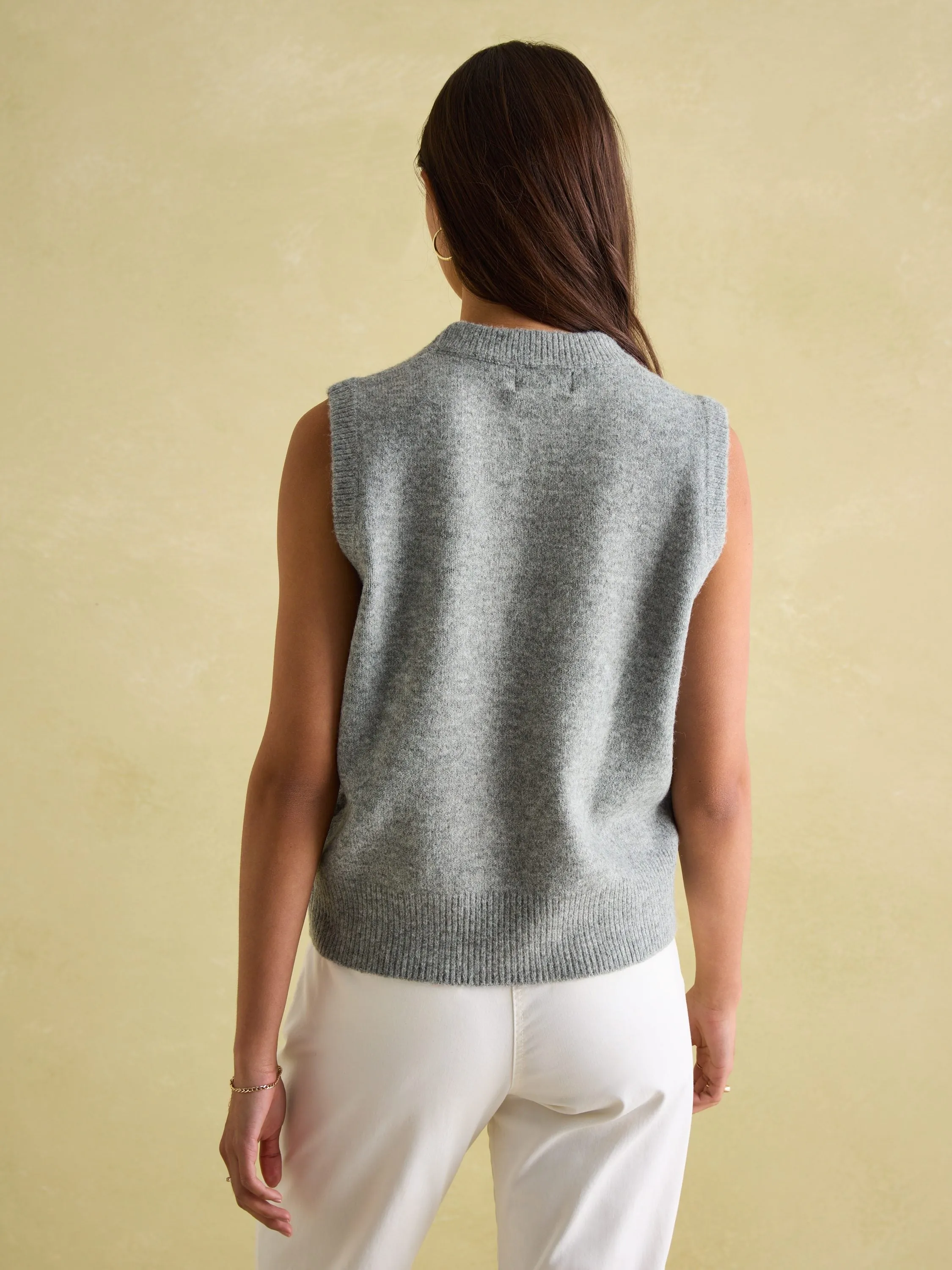 Holly Grey Knitted Vest