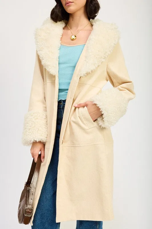 Hot Girl Daenerys Faux Fur Trench Coat