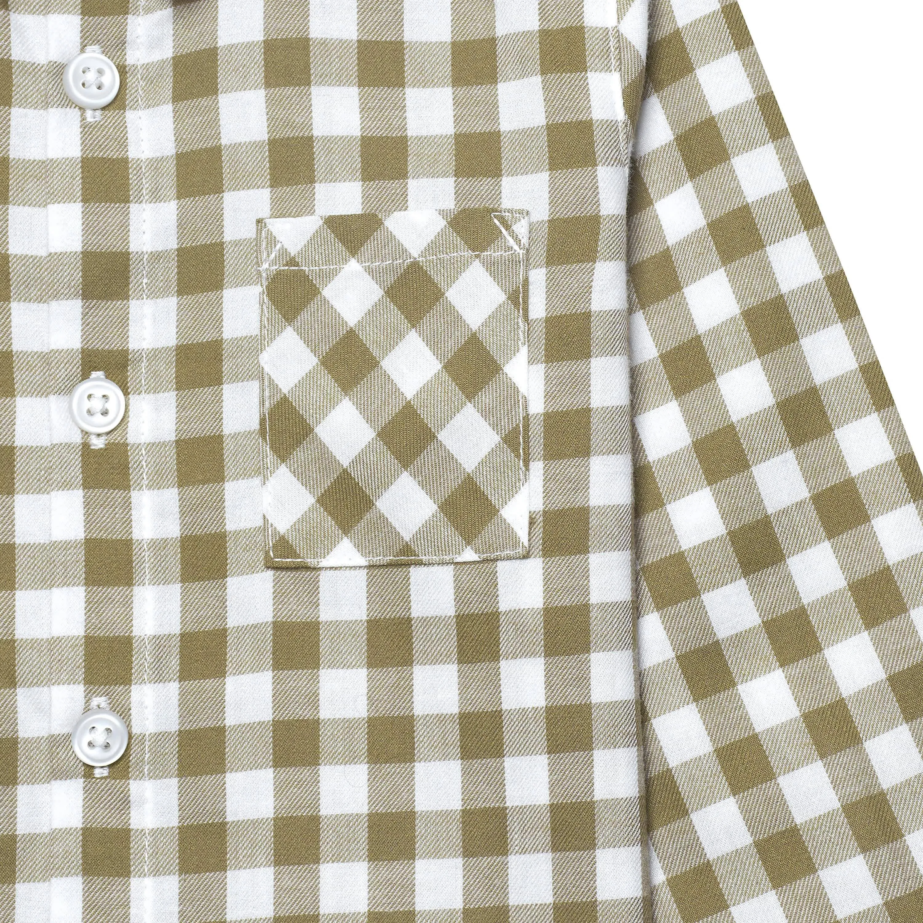 Infant & Toddler Boys Tan Plaid Woven Plaid Shirt