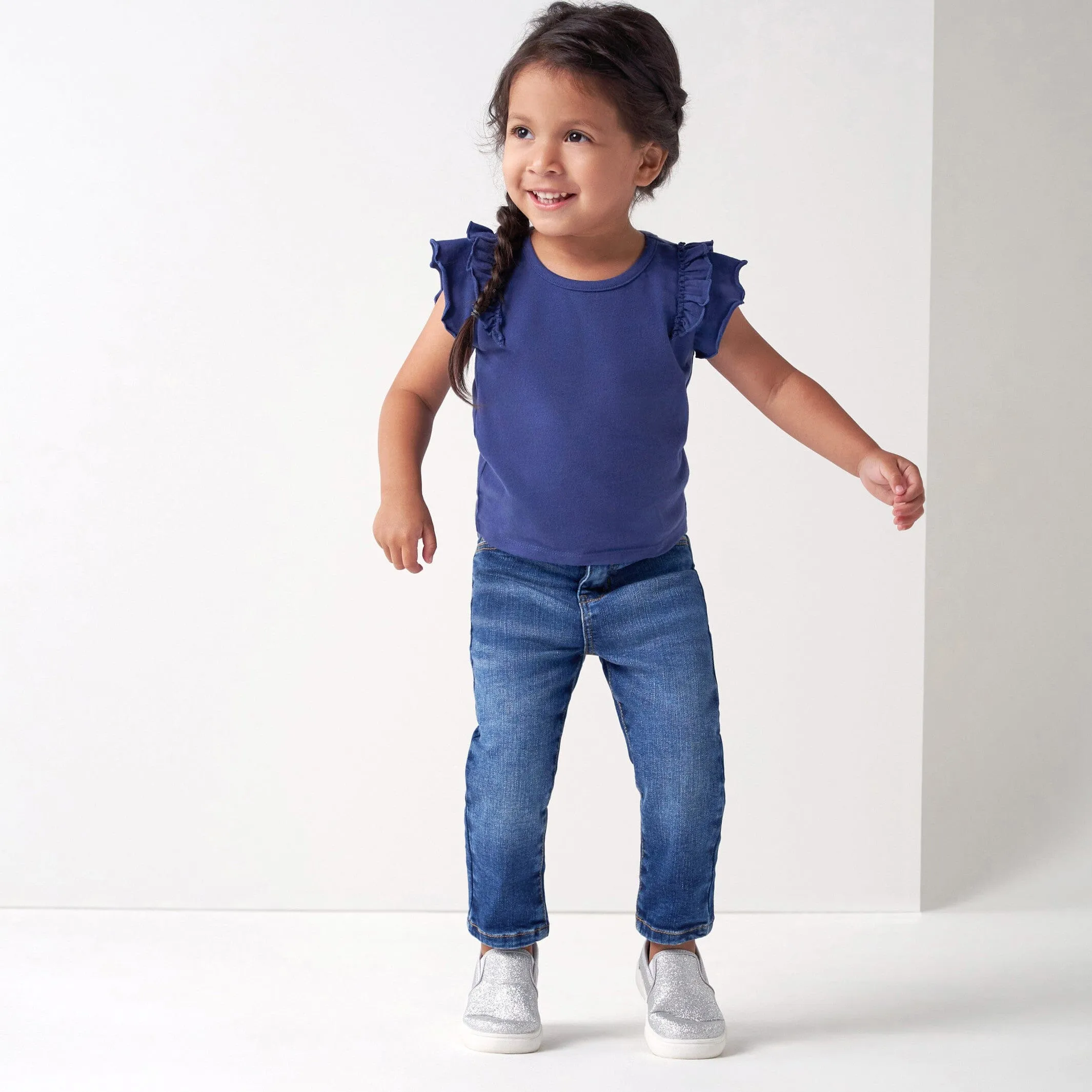 Infant and Toddler Neutral Blue Straight Fit Denim Jeans