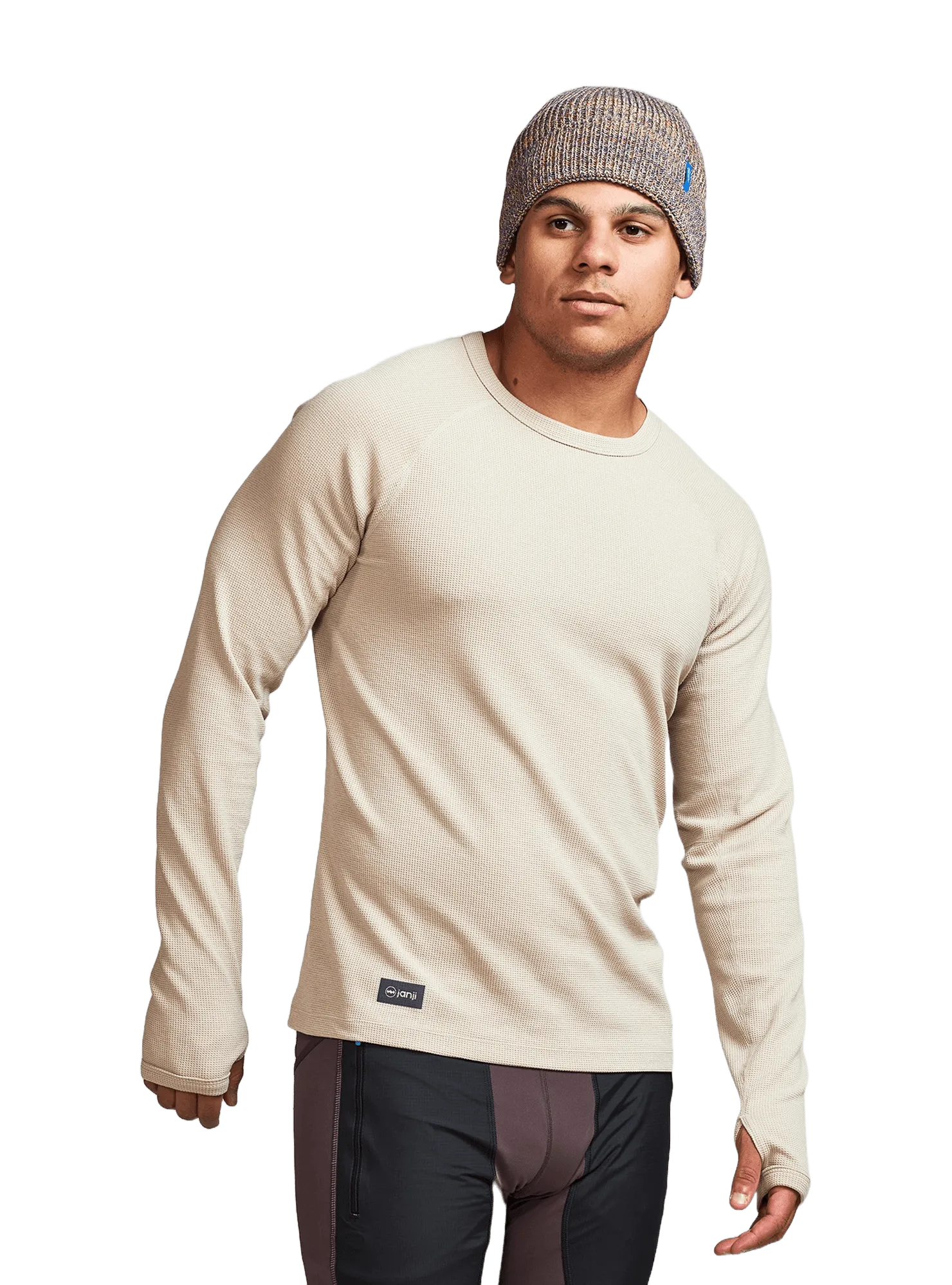 Janji Men's Waffleloft Long Sleeve in Dune AW24