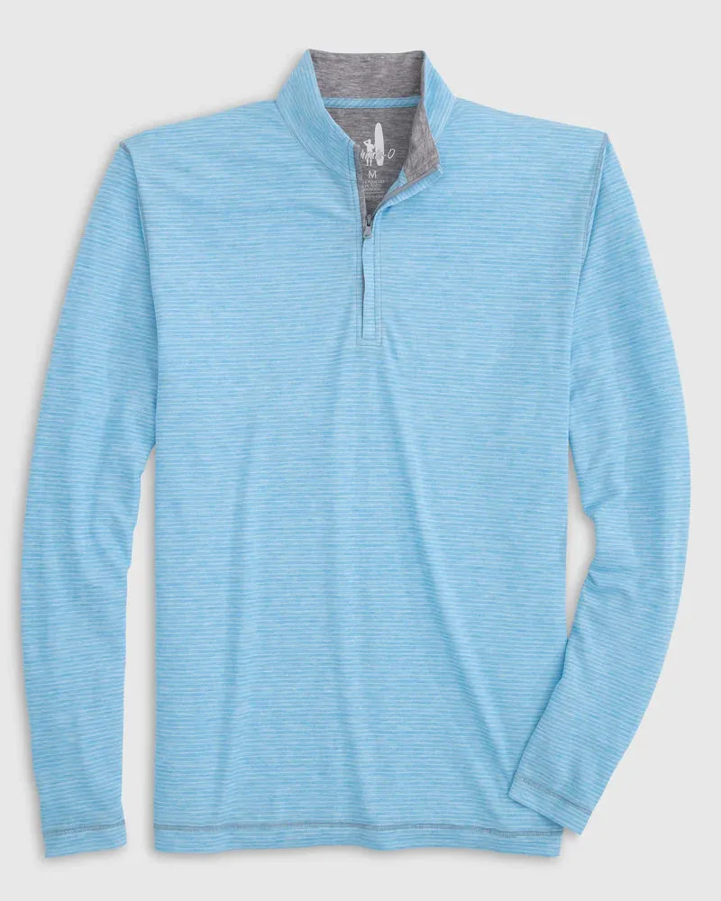 Johnnie-O Jameson Striped PREP-FORMANCE 1/4 Zip Pullover Maliblu