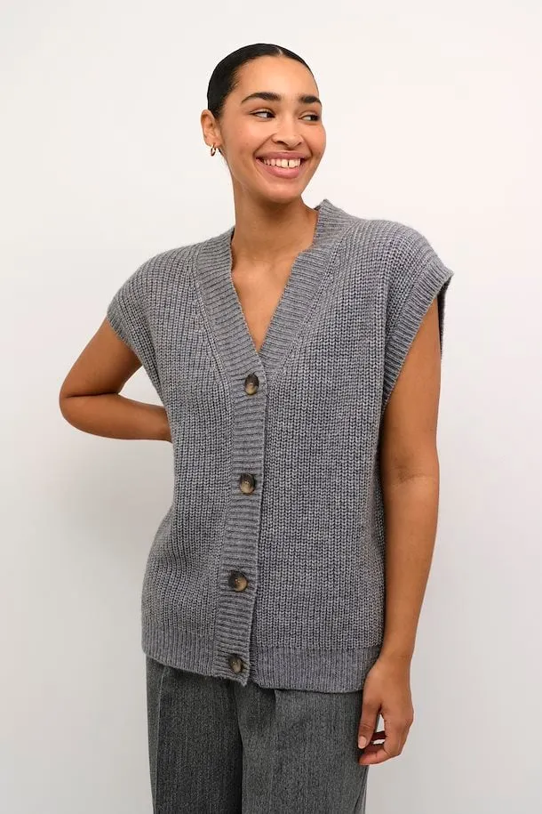 KAFFE Nellia Pullover in Grey Melange