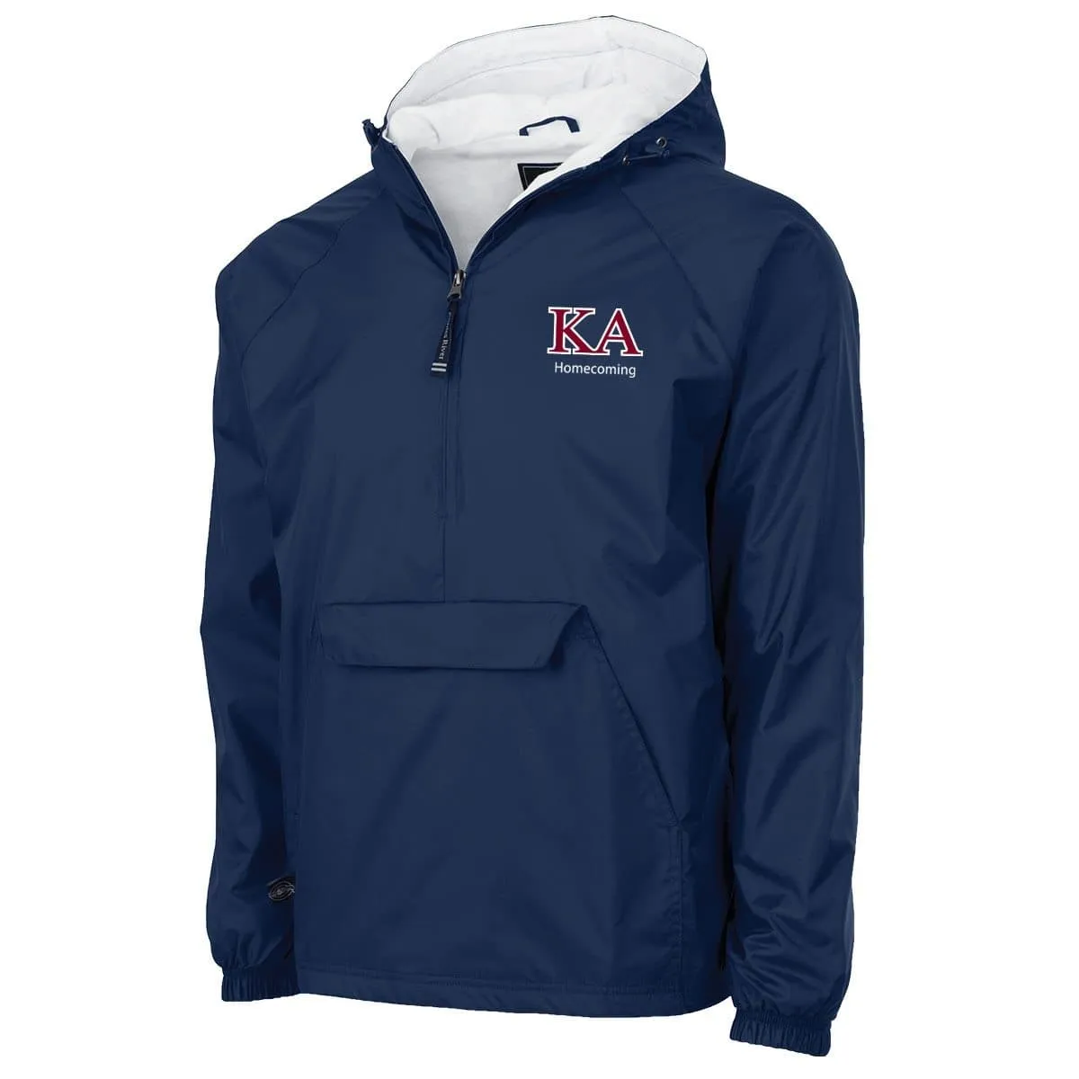 Kappa Alpha Personalized Charles River Navy Classic 1/4 Zip Rain Jacket