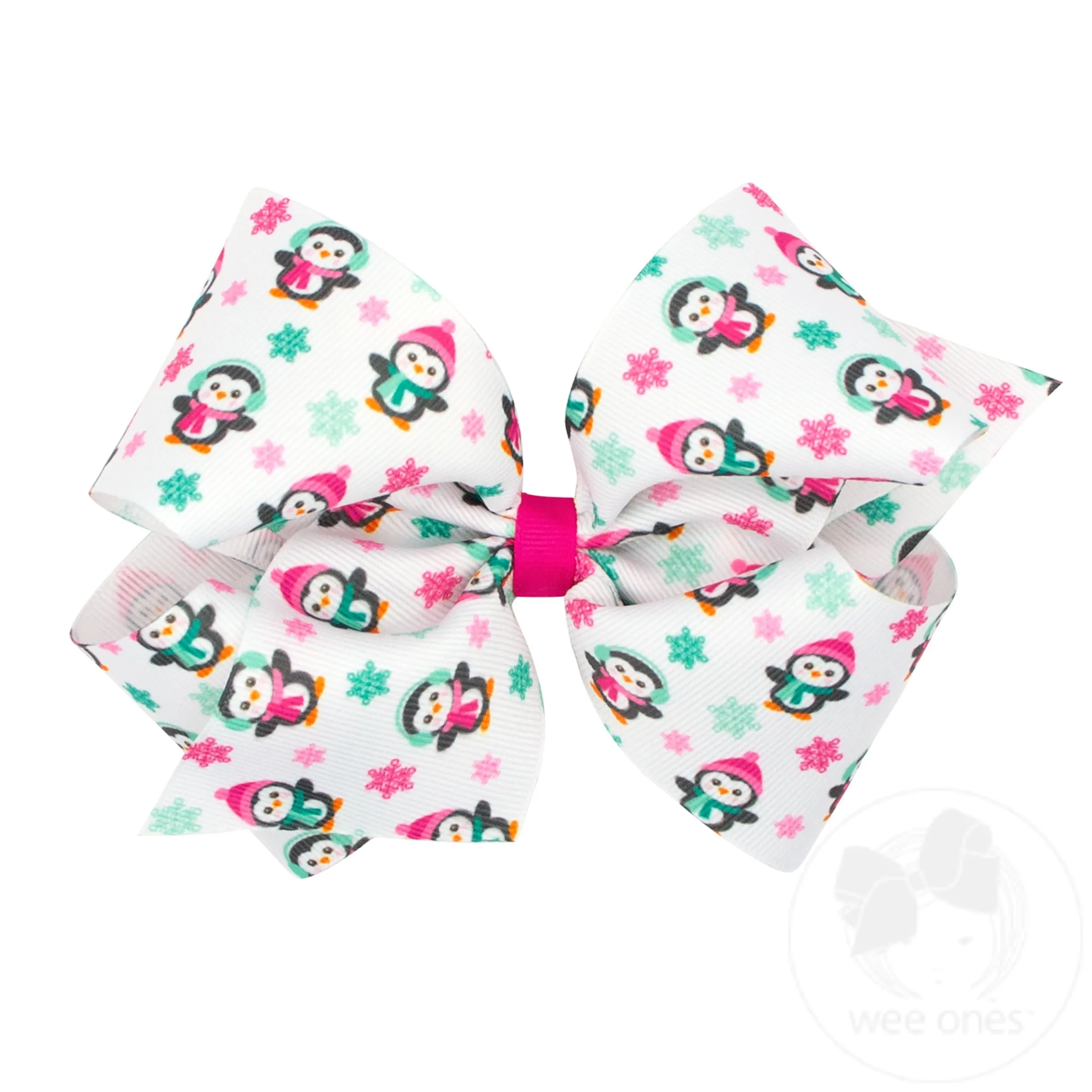 King Holiday-themed Printed Grosgrain Hair Bows