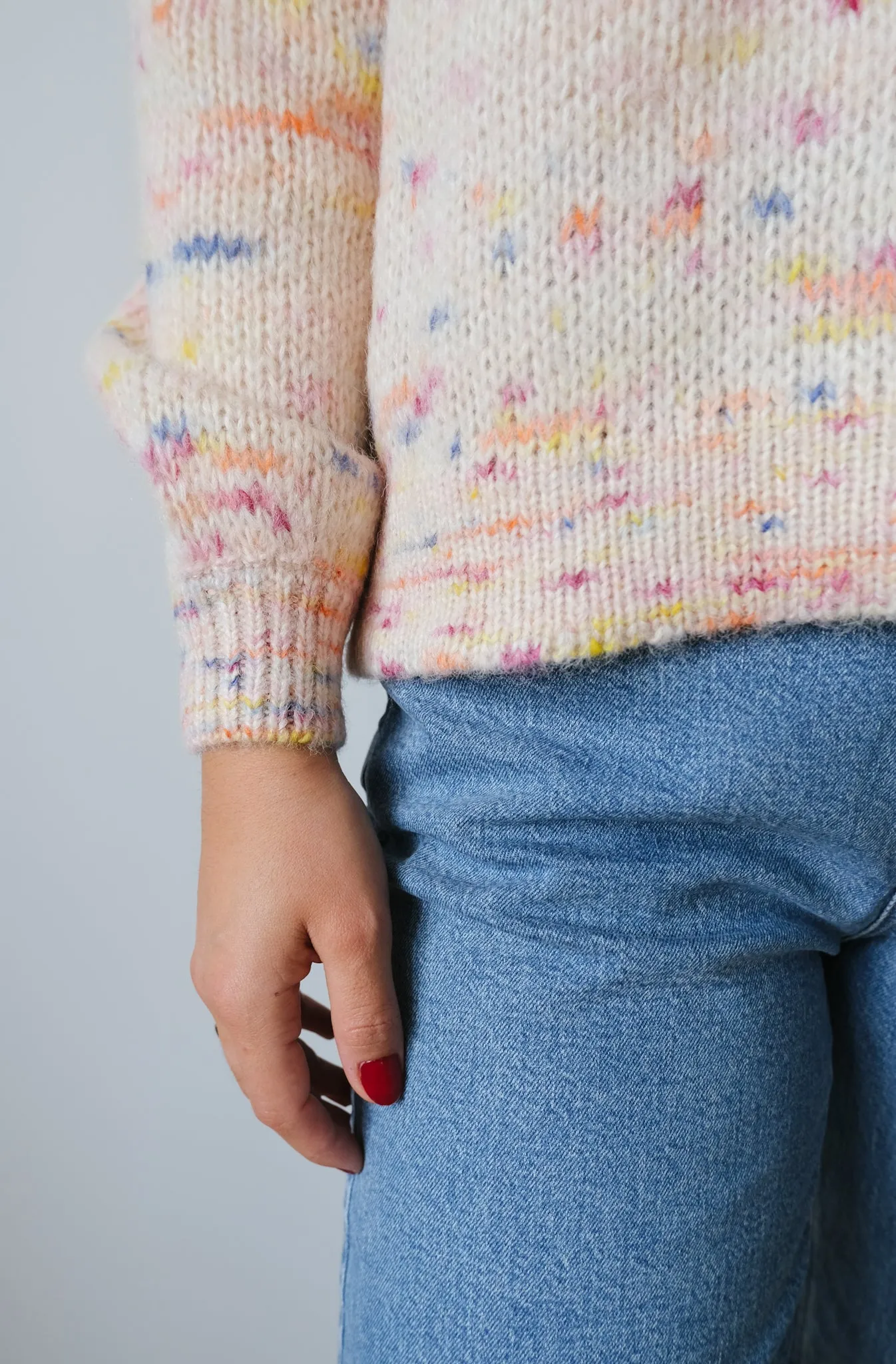 knit sweater - cliff - confetti