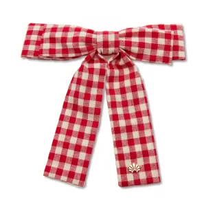 LADYBUG RED GINGHAM ANTOINETTE BOW BARRETTE