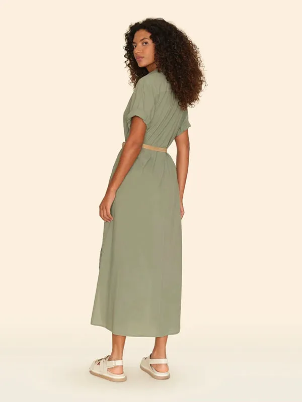 Linnet Dress in Green Army