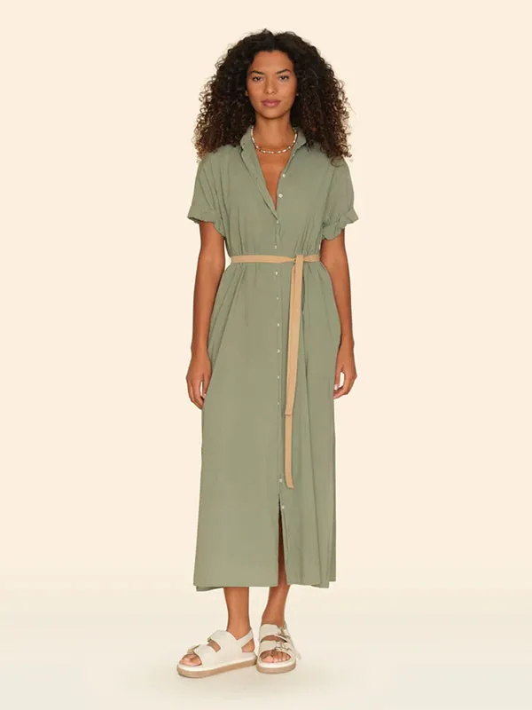 Linnet Dress in Green Army