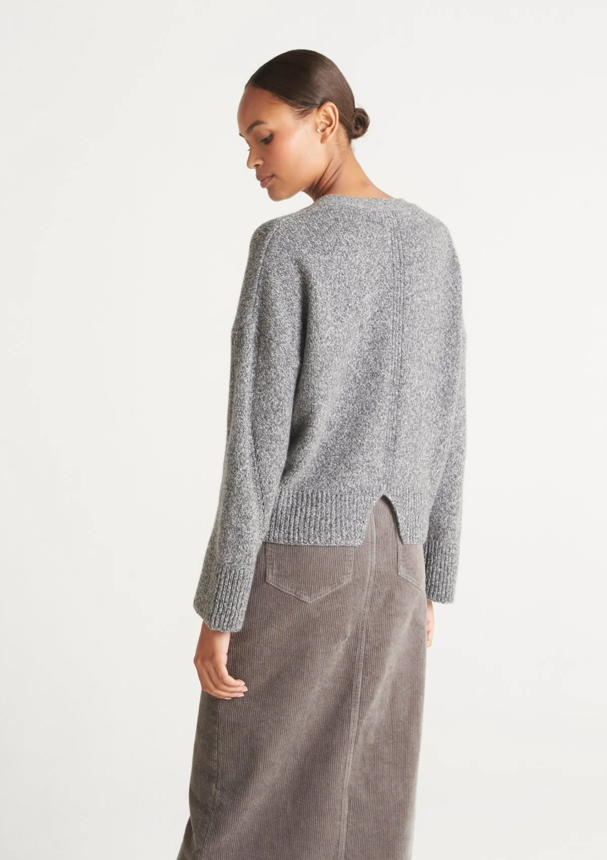 Lofty Cashmere Cardigan in Canyon Grey