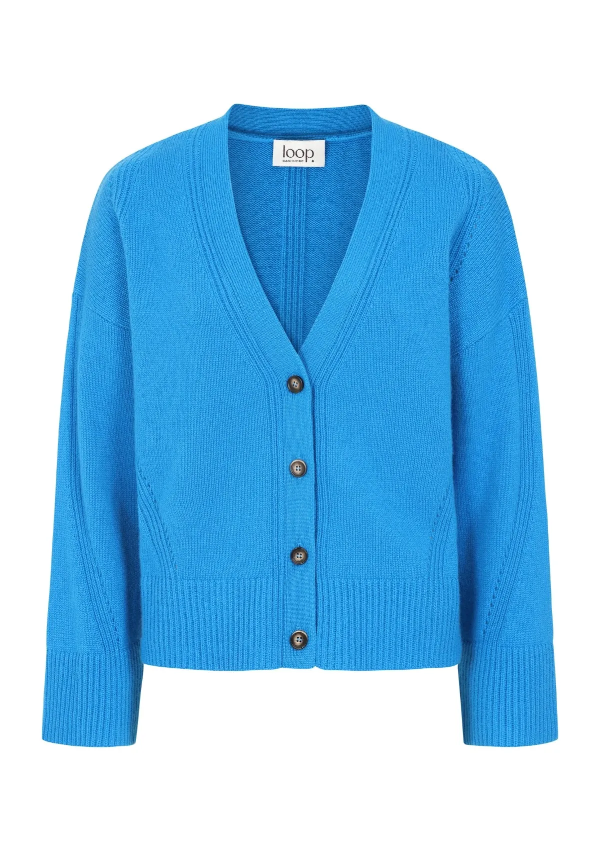 Lofty Cashmere Cardigan in Jetstream Blue