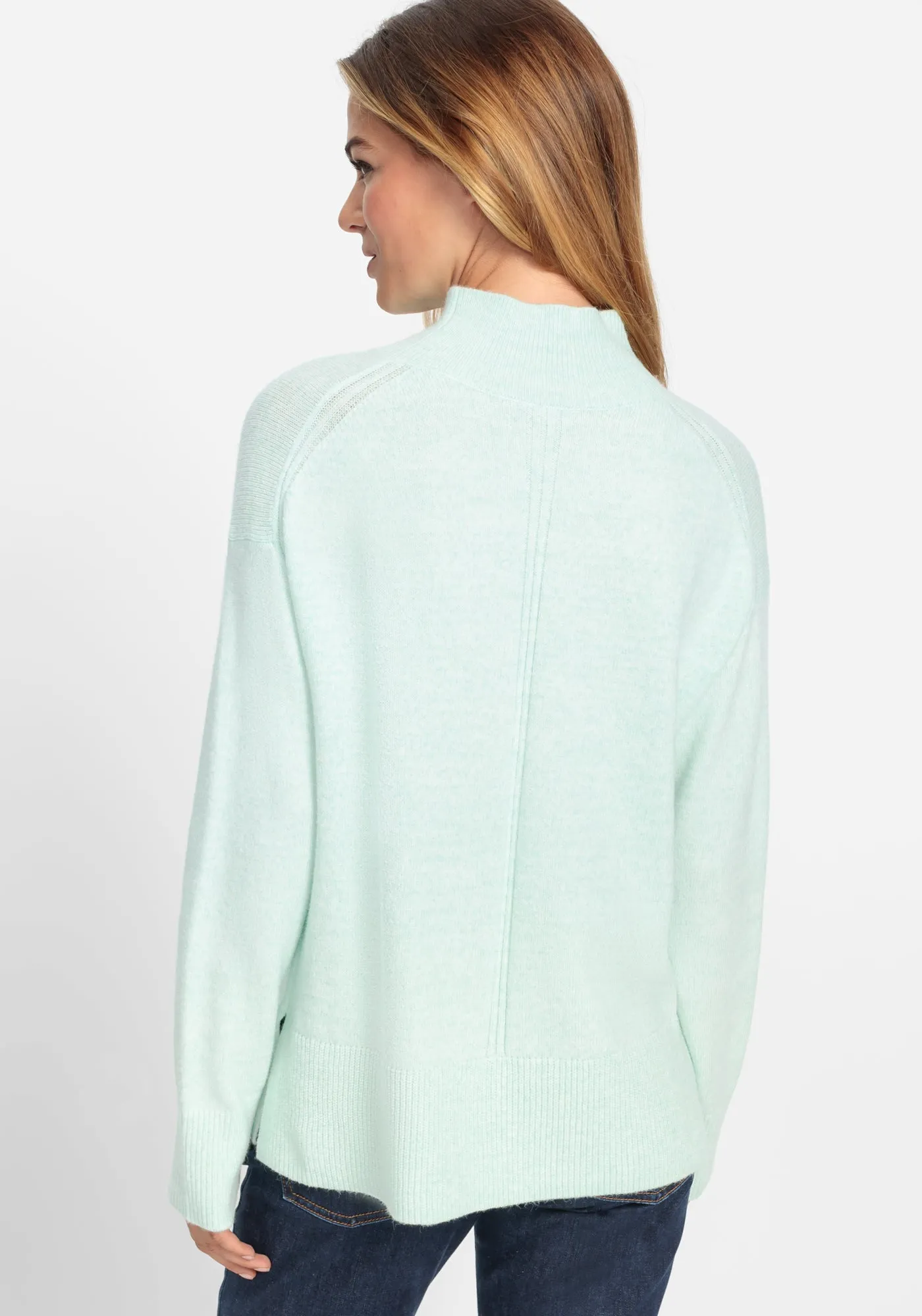 Long Sleeve Pullover in Icy Mint