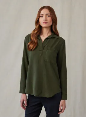 Long Sleeve Pullover Tunic - Italian Herb