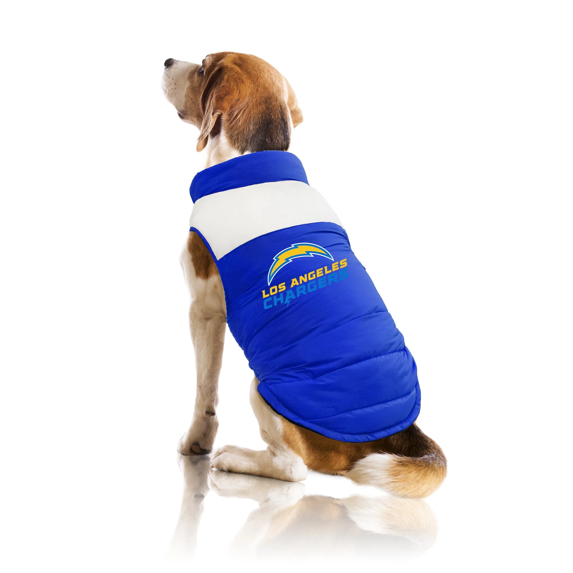 Los Angeles Chargers Pet Parka Puff Vest