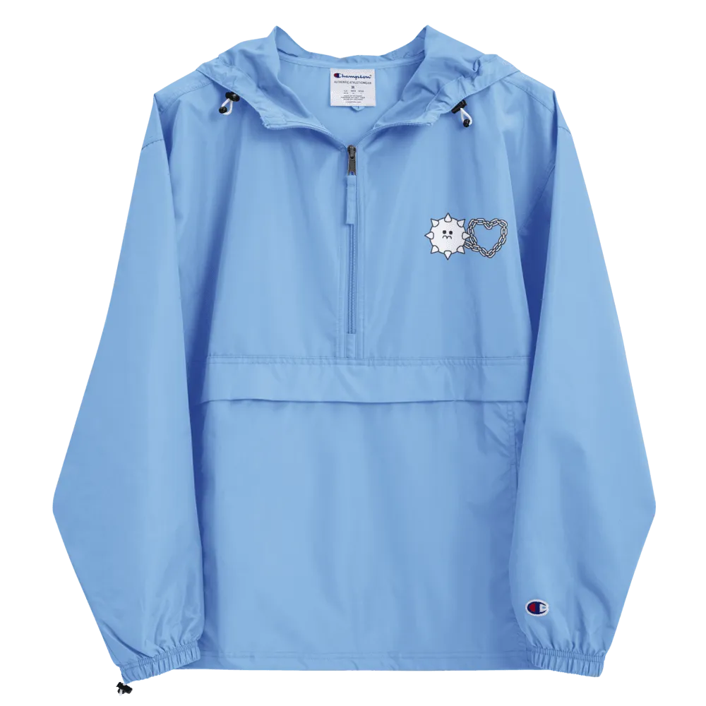 Love Hurts® x Champion Embroidered Packable Jacket (Pastel Blue)