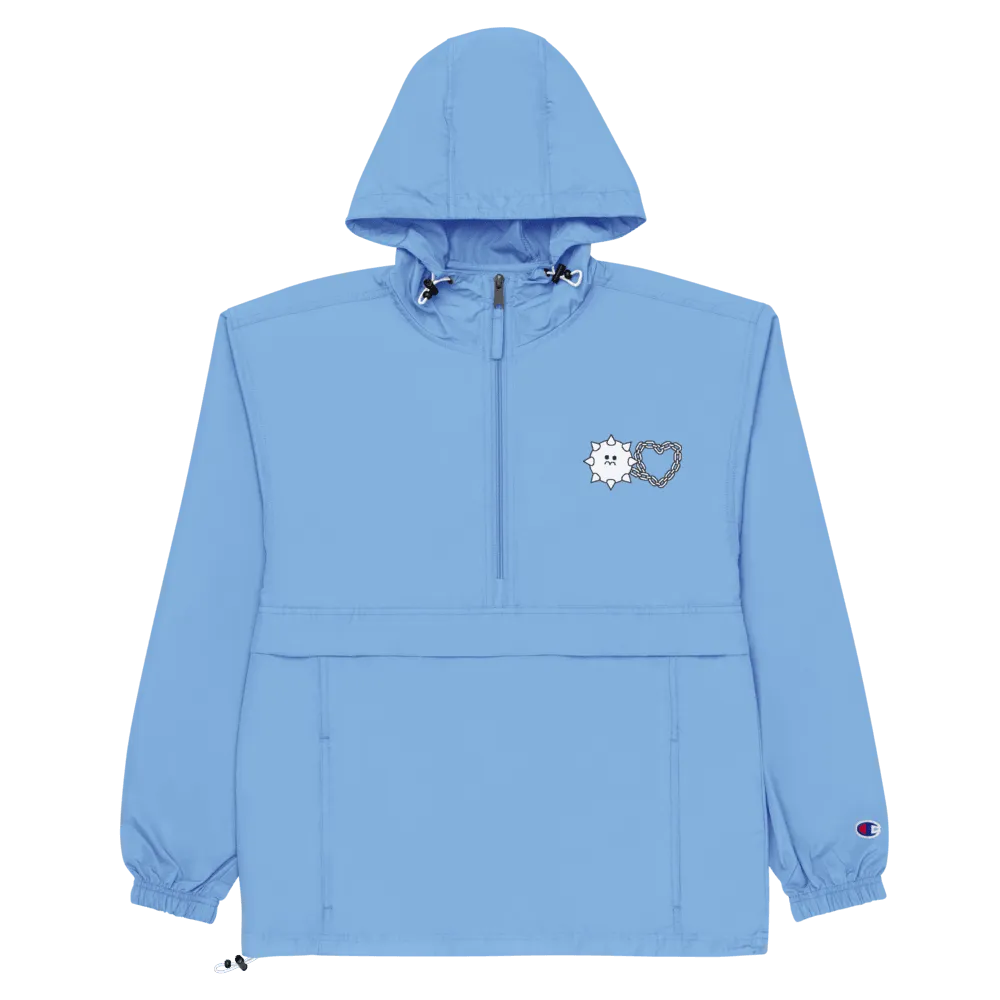 Love Hurts® x Champion Embroidered Packable Jacket (Pastel Blue)