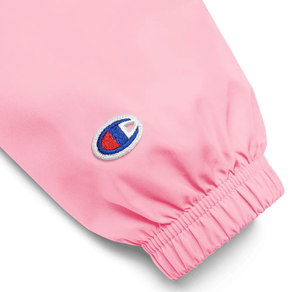 Love Hurts® x Champion Embroidered Packable Jacket (Pastel Pink)