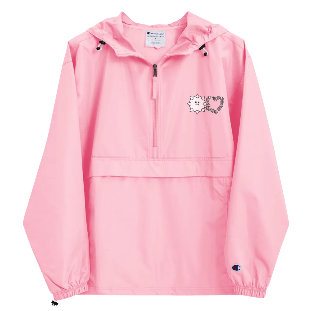 Love Hurts® x Champion Embroidered Packable Jacket (Pastel Pink)