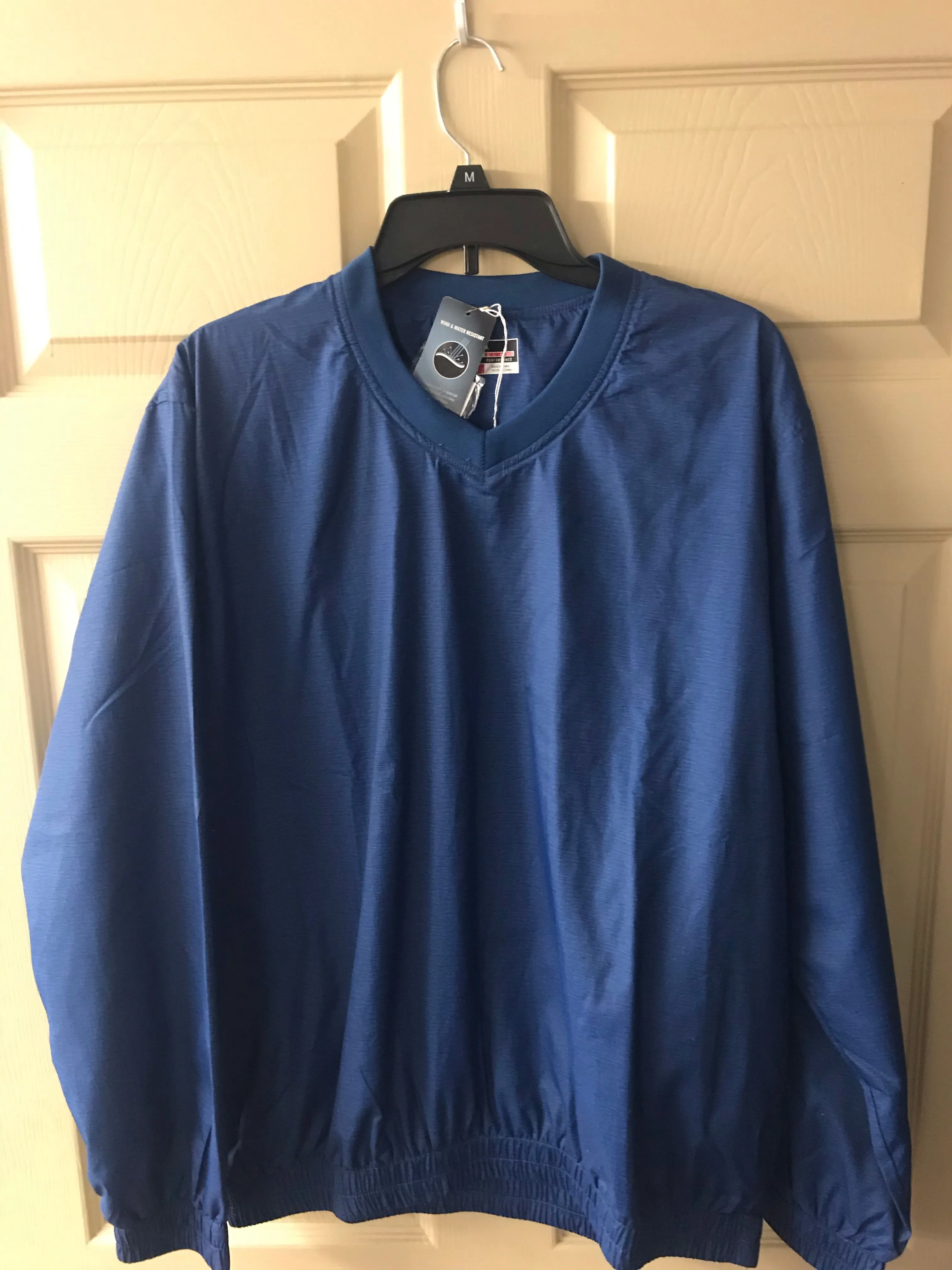 <€€*v Mens NEW Medium Grand Slam Golf Pullover Jacket Windbreaker Blue NWT